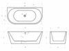 Акриловая ванна Abber белая матовая - 4
