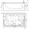 Акриловая ванна Orans с гидромассажной системой BT-62115BL