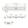 Комплект для монтажа дренажного канала - панель TECE TECEdrainline - 5