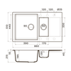 Кухонная мойка Omoikiri Daisen-86-2 SA Artgranit, бежевый