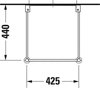 Металлическая консоль Duravit Starck 3