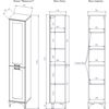 Пенал для ванной Sanflor Ванесса/2 R белый