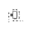 Шланговое подключение Axor Montreux Fixfit