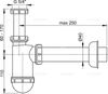 Сифон AlcaPlast DN40 c накидной гайкой 5/4