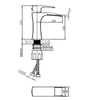 Смеситель для раковины AltroBagno Cascata