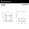 Стакан для ванной Whitecross Cubo подвесной, брашированный никель