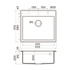Кухонная мойка Omoikiri Tedori 57 CH Tetogranit, шампань